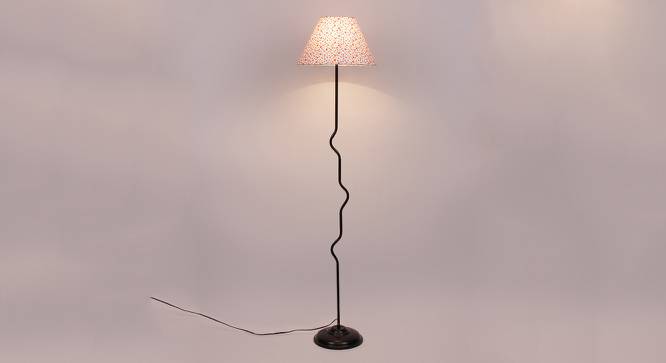 Florence Multicolour Fabric Floor Lamp with Black Iron Base (Black) by Urban Ladder - Design 1 Side View - 684095