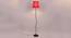 Clover Red Fabric Floor Lamp with Black Iron Base (Black) by Urban Ladder - Design 1 Side View - 684103