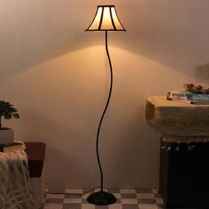 devansh Ace Multicolour Fabric Floor Lamp with Black Iron Base-picture-11