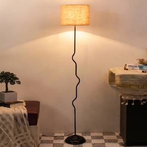 Cairo Beige Natural Fiber Floor Lamp with Black Iron Base-image-25