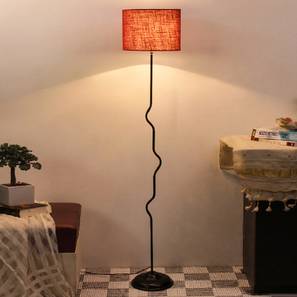 Frank Blue Natural Fiber Floor Lamp with Black Iron Base-image-37
