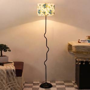 Poppy Multicolour Fabric Floor Lamp with Black Iron Base-image-29