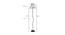 India Multicolour Fabric Floor Lamp with Black Iron Base (Black) by Urban Ladder - Design 1 Dimension - 684165