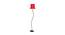 Felix Red Fabric Floor Lamp with Black Iron Base (Black) by Urban Ladder - Front View Design 1 - 684167
