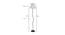 Florence Multicolour Fabric Floor Lamp with Black Iron Base (Black) by Urban Ladder - Design 1 Dimension - 684169