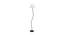Callie Off White Fabric Floor Lamp with Black Iron Base (Black) by Urban Ladder - Front View Design 1 - 684170