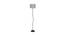 Lola Grey Fabric Floor Lamp with Black Iron Base (Black) by Urban Ladder - Front View Design 1 - 684179