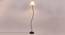 Callie Off White Fabric Floor Lamp with Black Iron Base (Black) by Urban Ladder - Design 1 Side View - 684193
