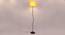Magnolia Yellow Fabric Floor Lamp with Black Iron Base (Black) by Urban Ladder - Design 1 Side View - 684198