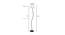 Callie Off White Fabric Floor Lamp with Black Iron Base (Black) by Urban Ladder - Design 1 Dimension - 684233