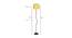 Magnolia Yellow Fabric Floor Lamp with Black Iron Base (Black) by Urban Ladder - Design 1 Dimension - 684238