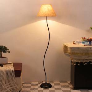 Ruby Beige Natural Fiber Floor Lamp with Black Iron Base-image-36