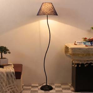 devansh Piper Blue Natural Fiber Floor Lamp with Black Iron Base-picture-20