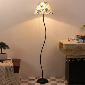 devansh Jasper Multicolour Fabric Floor Lamp with Black Iron Base-picture-15