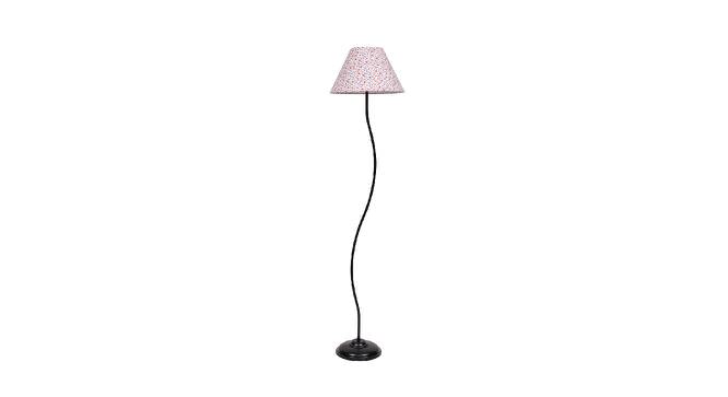 Calvin Multicolour Fabric Floor Lamp with Black Iron Base (Black) by Urban Ladder - Front View Design 1 - 684285