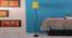 Mia Yellow Fabric Floor Lamp with Black Iron Base (Black) by Urban Ladder - Design 1 Side View - 684287