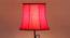 Ella Red Fabric Floor Lamp with Black Iron Base (Black) by Urban Ladder - Ground View Design 1 - 684308
