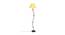 Syma Yellow Fabric Floor Lamp with Black Iron Base (Black) by Urban Ladder - Front View Design 1 - 684367