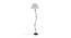 Pet Grey Fabric Floor Lamp with Black Iron Base (Black) by Urban Ladder - Front View Design 1 - 684368