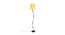 Mia Yellow Fabric Floor Lamp with Black Iron Base (Black) by Urban Ladder - Front View Design 1 - 684381