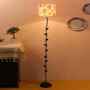 Philomena Multicolour Fabric Floor Lamp with Black Iron Base-image-47