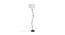 Rastus Off White Fabric Floor Lamp with Black Iron Base (Black) by Urban Ladder - Front View Design 1 - 684472
