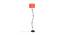 Nerine Orange Fabric Floor Lamp with Black Iron Base (Black) by Urban Ladder - Front View Design 1 - 684475