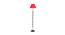 Caterina Red Fabric Floor Lamp with Black Iron Base (Black) by Urban Ladder - Front View Design 1 - 684497