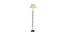 Evana Beige Natural Fiber Floor Lamp with Black Iron Base (Black) by Urban Ladder - Front View Design 1 - 684502