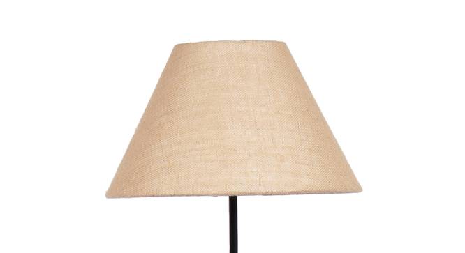 Evana Beige Natural Fiber Floor Lamp with Black Iron Base (Black) by Urban Ladder - Ground View Design 1 - 684576