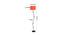 Nerine Orange Fabric Floor Lamp with Black Iron Base (Black) by Urban Ladder - Design 1 Dimension - 684588