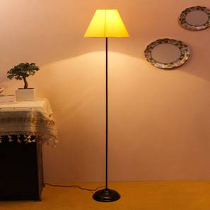 Floor Lamps In Pune Design Marieke Yellow Fabric Floor Lamp with Black Iron Base (Black)