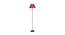 Dora Maroon Natural Fiber Floor Lamp with Black Iron Base (Black) by Urban Ladder - Front View Design 1 - 684655