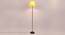 Marieke Yellow Fabric Floor Lamp with Black Iron Base (Black) by Urban Ladder - Design 1 Side View - 684669
