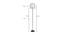 Dirk Multicolour Natural Fiber Floor Lamp with Black Iron Base (Black) by Urban Ladder - Design 1 Dimension - 684701