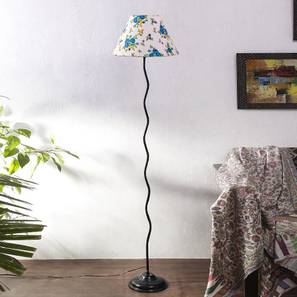 Nikolai Multicolour Fabric Floor Lamp with Black Iron Base-image-24