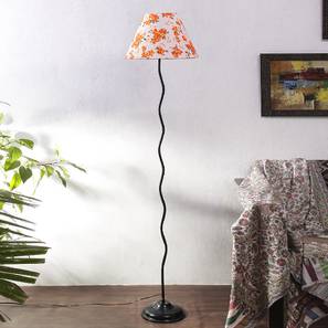 Elaine Multicolour Fabric Floor Lamp with Black Iron Base-image-45