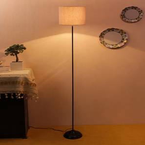 devansh Roosevelt Grey Fabric Floor Lamp with Black Iron Base-picture-20