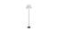 Kilian Off White Fabric Floor Lamp with Black Iron Base (Black) by Urban Ladder - Front View Design 1 - 684737