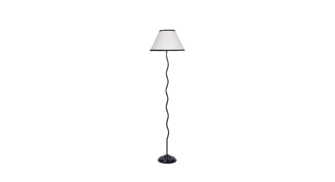 Ryker Multicolour Fabric Floor Lamp with Black Iron Base (Black) by Urban Ladder - Front View Design 1 - 684743