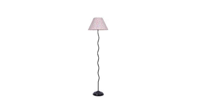 Mariel Multicolour Fabric Floor Lamp with Black Iron Base (Black) by Urban Ladder - Front View Design 1 - 684751