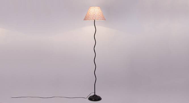 Mariel Multicolour Fabric Floor Lamp with Black Iron Base (Black) by Urban Ladder - Design 1 Side View - 684771