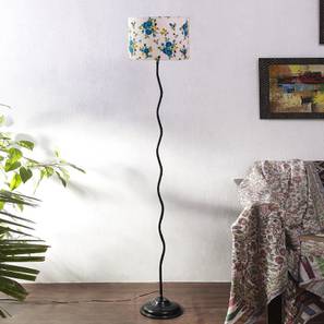 Larkin Multicolour Fabric Floor Lamp with Black Iron Base-image-45