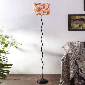 Finnian Multicolour Fabric Floor Lamp with Black Iron Base-image-39