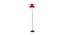 Lachlan Red Fabric Floor Lamp with Black Iron Base (Black) by Urban Ladder - Front View Design 1 - 684834