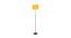 Melvin Yellow Fabric Floor Lamp with Black Iron Base (Black) by Urban Ladder - Front View Design 1 - 684837