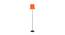Seamus Orange Fabric Floor Lamp with Black Iron Base (Black) by Urban Ladder - Front View Design 1 - 684841