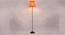 Seamus Orange Fabric Floor Lamp with Black Iron Base (Black) by Urban Ladder - Design 1 Side View - 684861