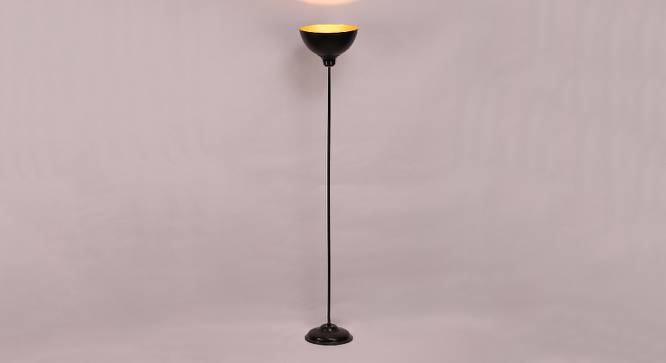 Gannon Beige Metal Floor Lamp with Black Iron Base (Black) by Urban Ladder - Design 1 Side View - 684862