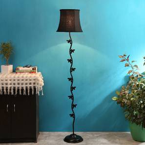 devansh Ronan Black Fabric Floor Lamp with Black Iron Base-picture-18